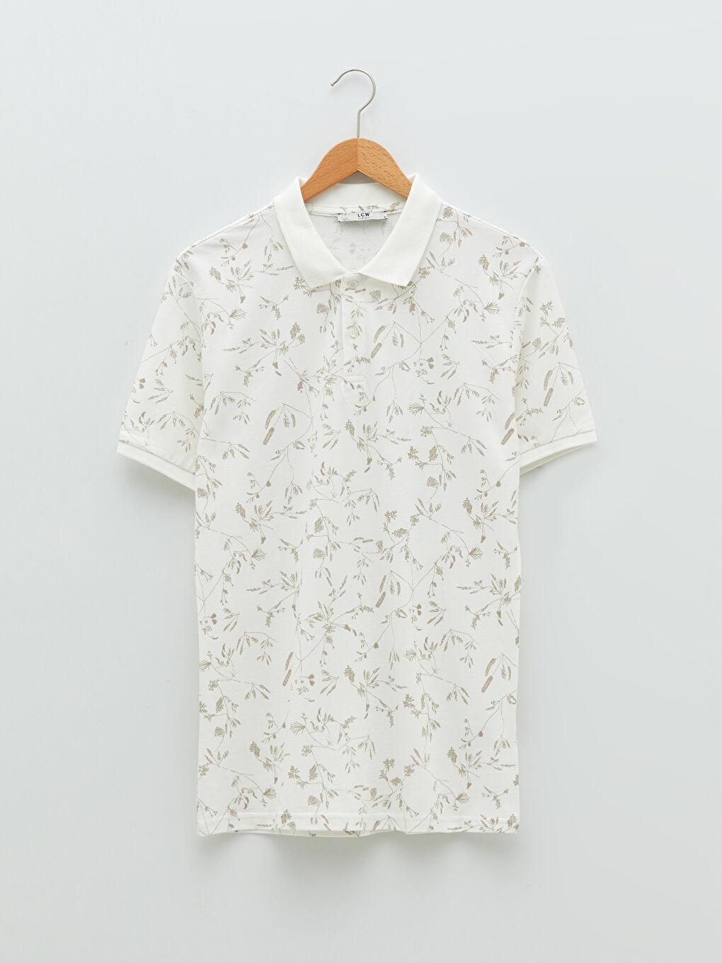 Футболка Мужская Поло Воротник Короткий Рукав Узорчатая Пике-5