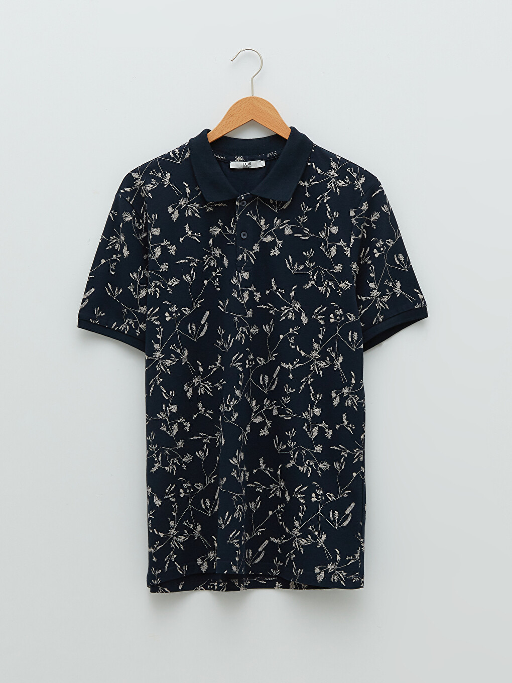 Tricou Polo Guler Mânecă Scurtă Cu Model Pique Pentru Bărbați-5