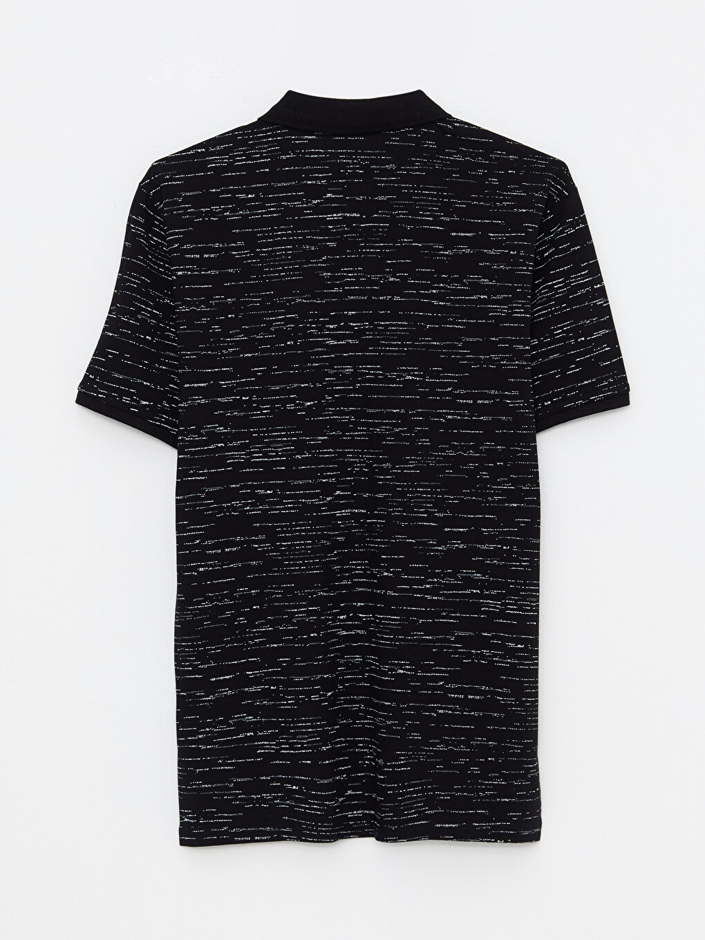 Polo Neck Short Sleeve Patterned Pique Men's T-shirt-6