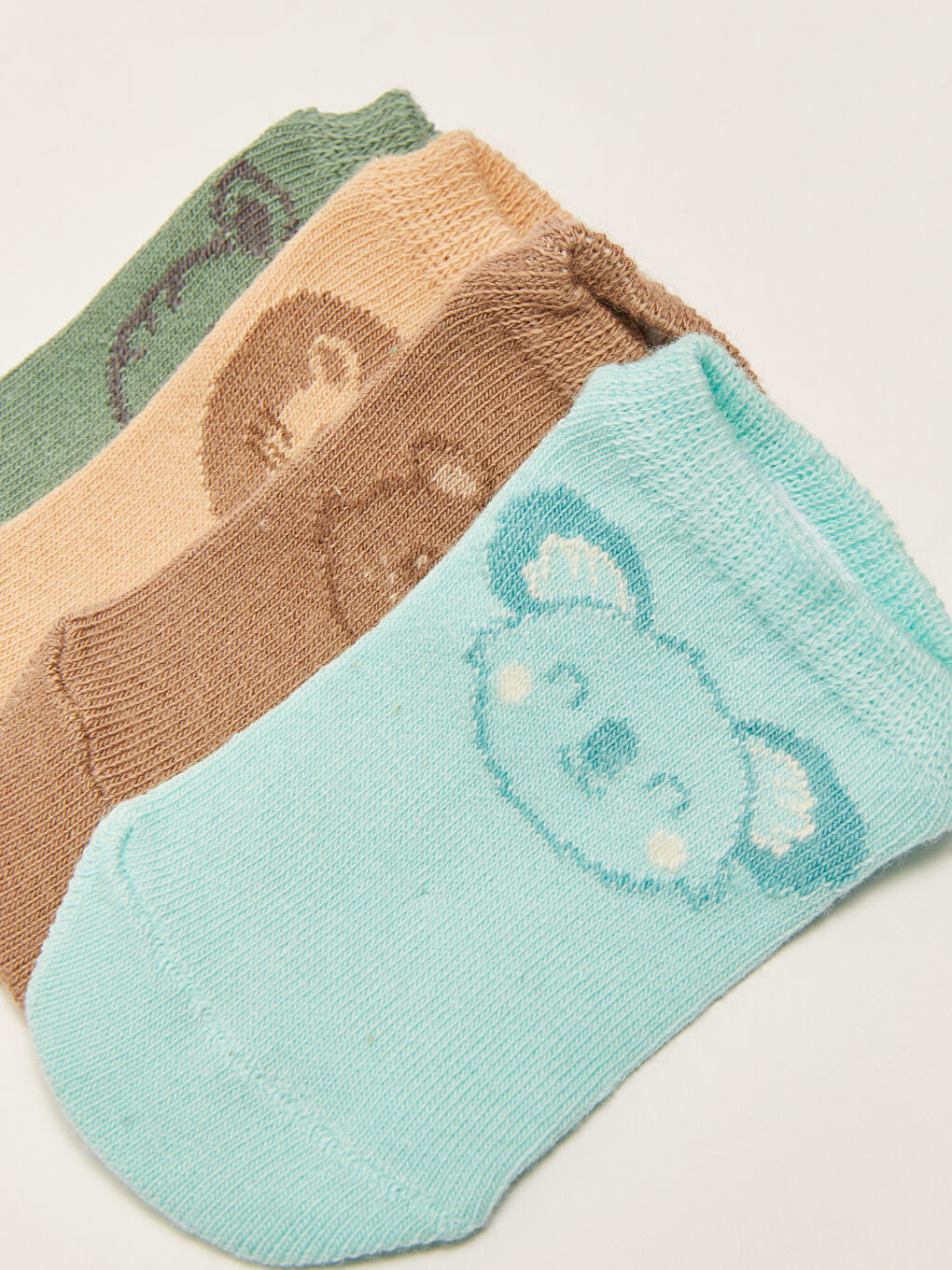 Носки-пинетки с принтом для малышей мальчиков, 4 штуки-2