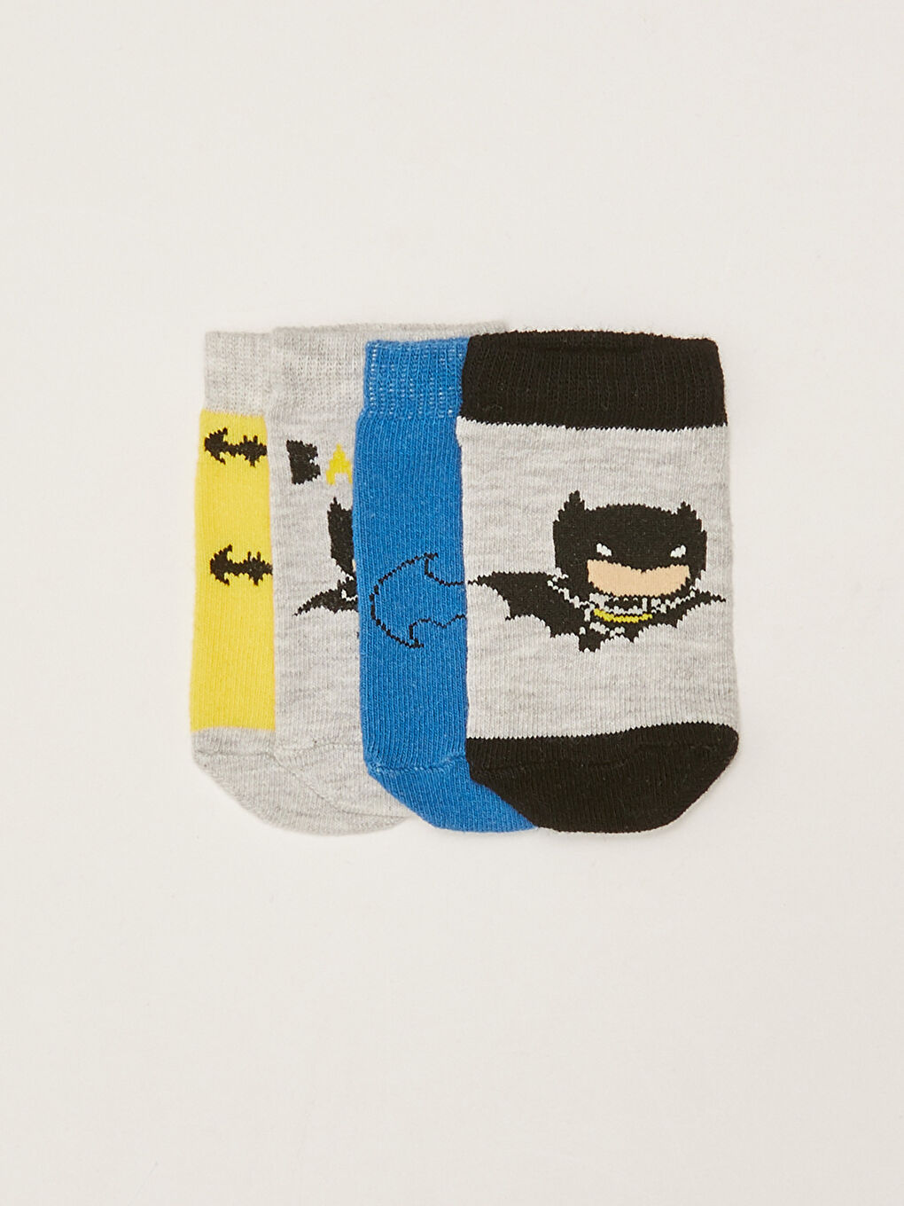 Batman Printed Baby Boy Booties Socks 4 Pack