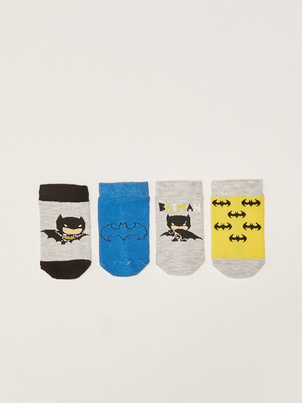 Batman Printed Baby Boy Booties Socks 4 Pack-1