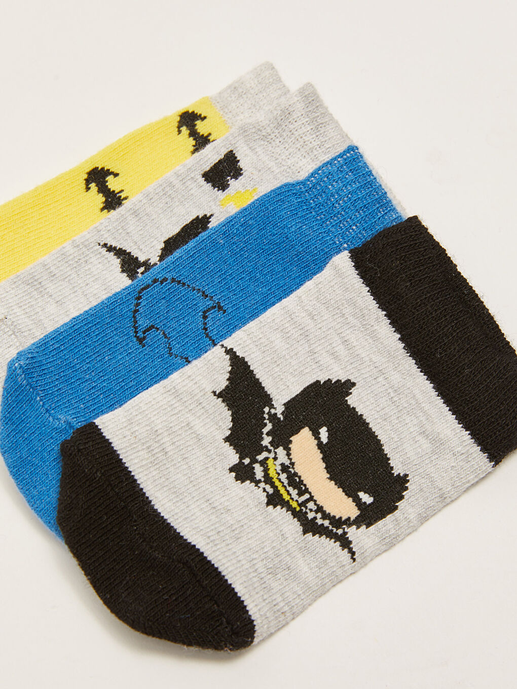 Batman Printed Baby Boy Booties Socks 4 Pack-2