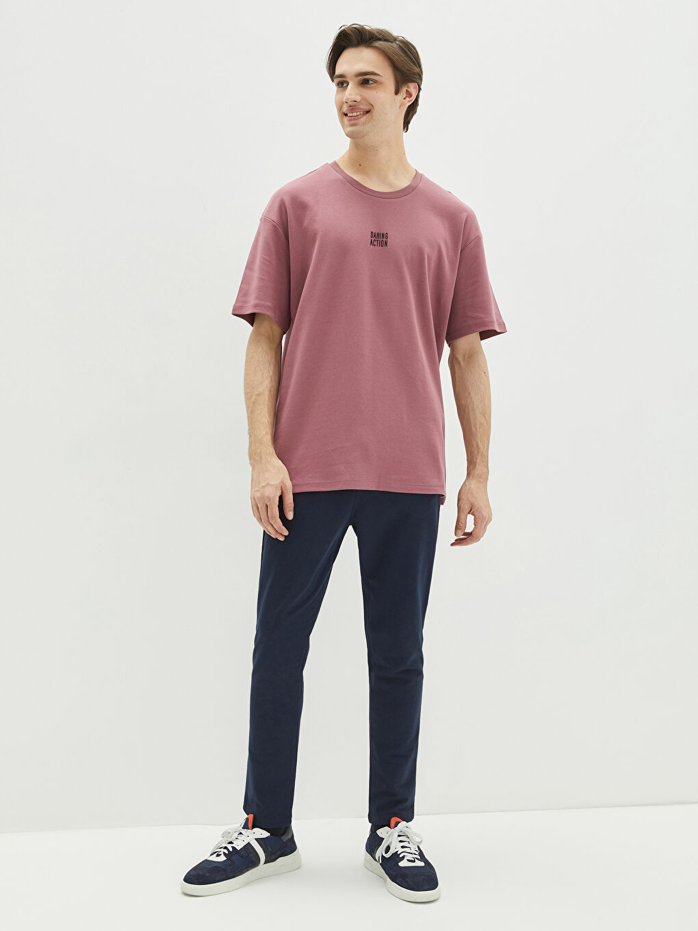 XSIDE Crew Neck Short Sleeve Printed Combed Cotton Men's T-shirt -S23851Z8-SCA