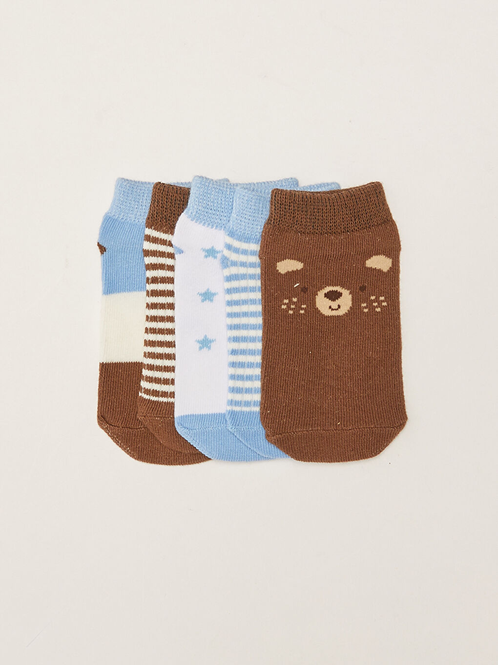 Patterned Baby Boys' Ankle Socks 5 Pack