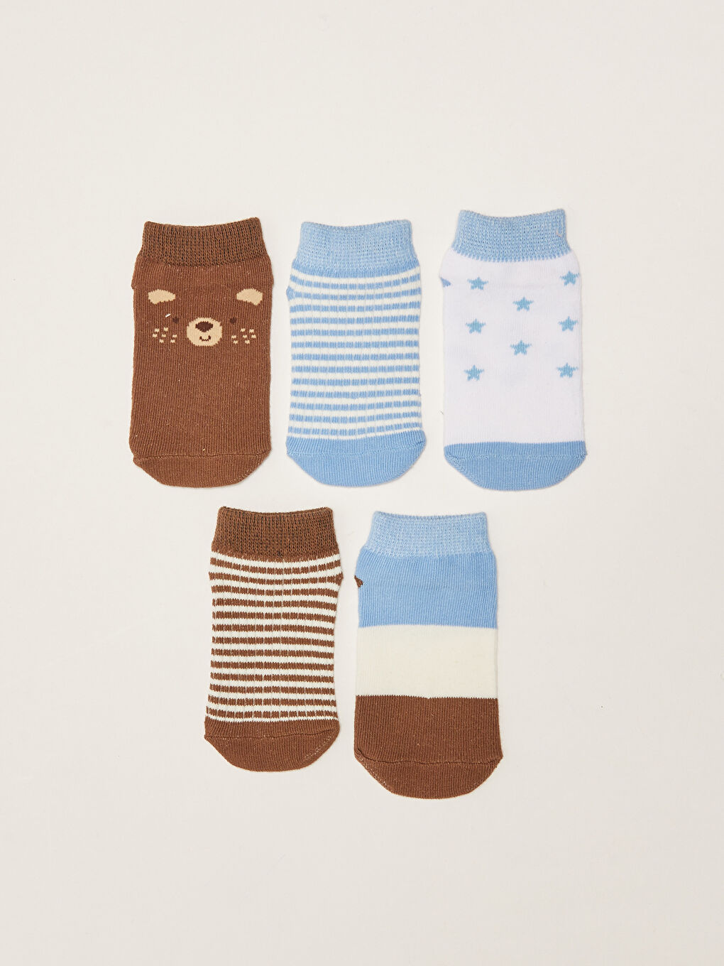 Patterned Baby Boys' Ankle Socks 5 Pack-1