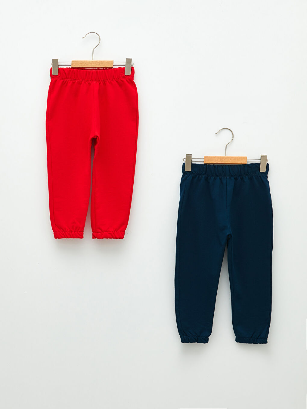 Kırmızı Beli Lastikli Basic Erkek Bebek Pantolon 2'li