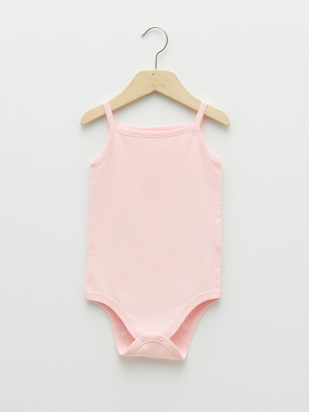 Body Bébé Uni En Coton Basique À Bretelles Et Col Carré Avec Boutons-Pression Lot De 5-1