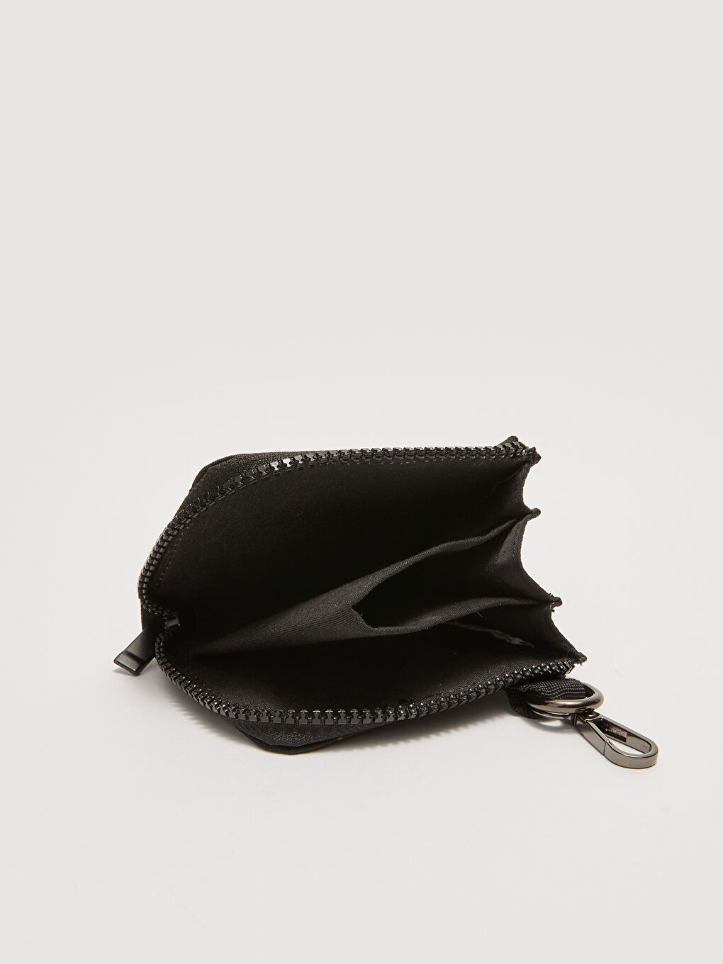 Siyah Düz Metal Aksesuarlı Erkek Cüzdan-2