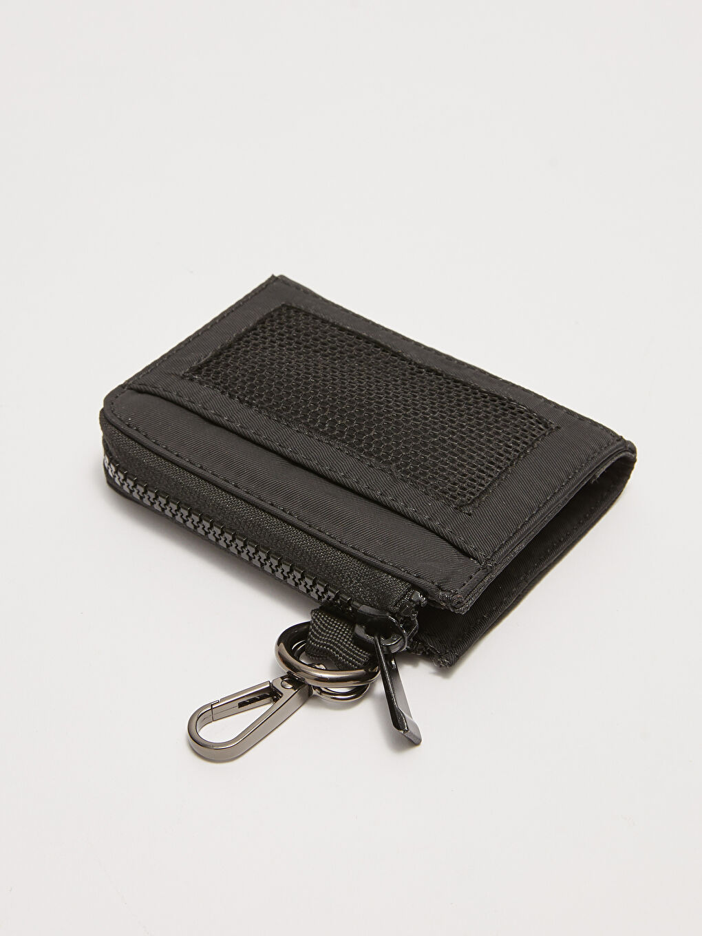 Siyah Düz Metal Aksesuarlı Erkek Cüzdan-3