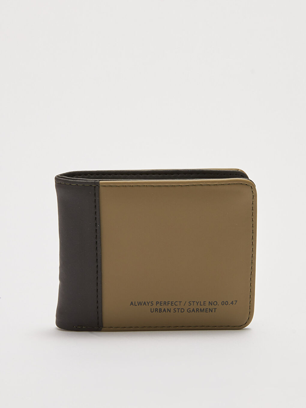 محفظة رجالي بطباعة نص بلوك الألوان-1