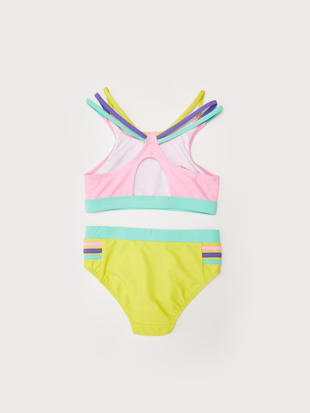 Girl's Bikini With Printed Stretch Fabric-1