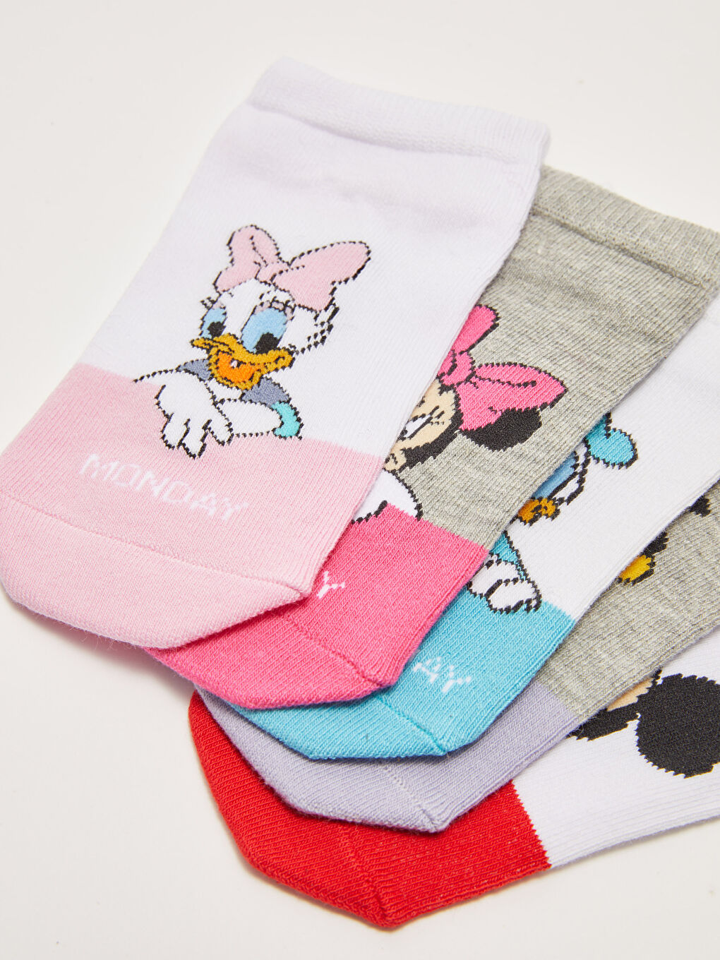 Disney Patterned Girl's Booties Socks 5 Pack-2