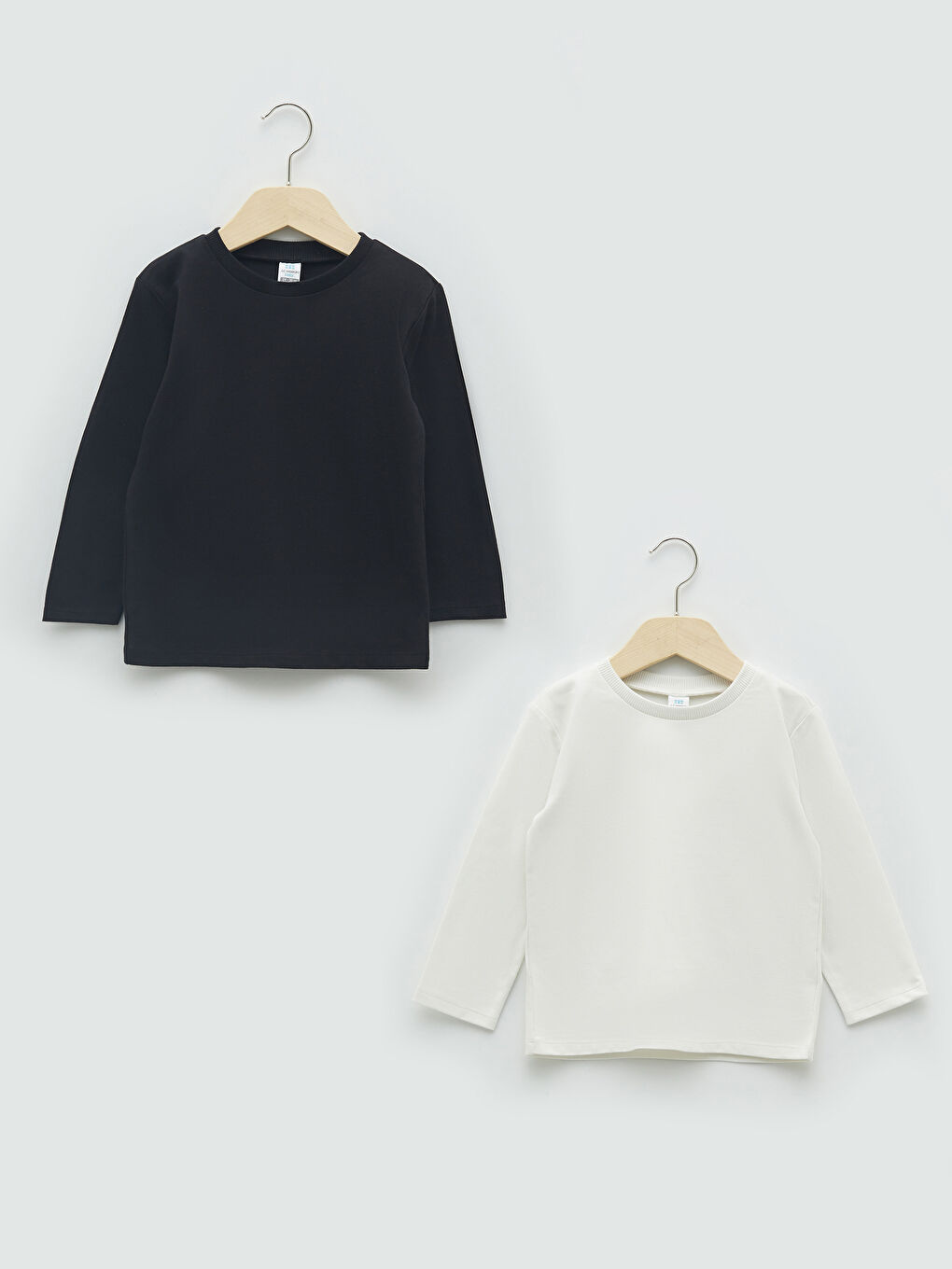 LCW baby Crew Neck Long Sleeve Basic Cotton Baby Boy T-Shirt 2-Pack -S24114Z1-EEW