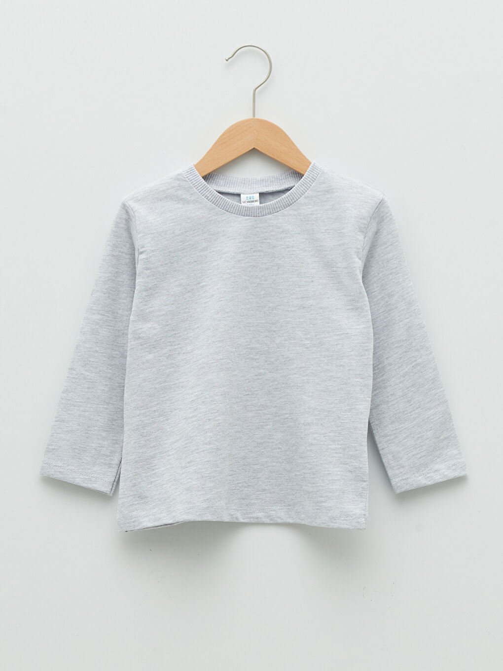 Crew Neck Long Sleeve Basic Cotton Baby Boy T-Shirt 2-Pack-1