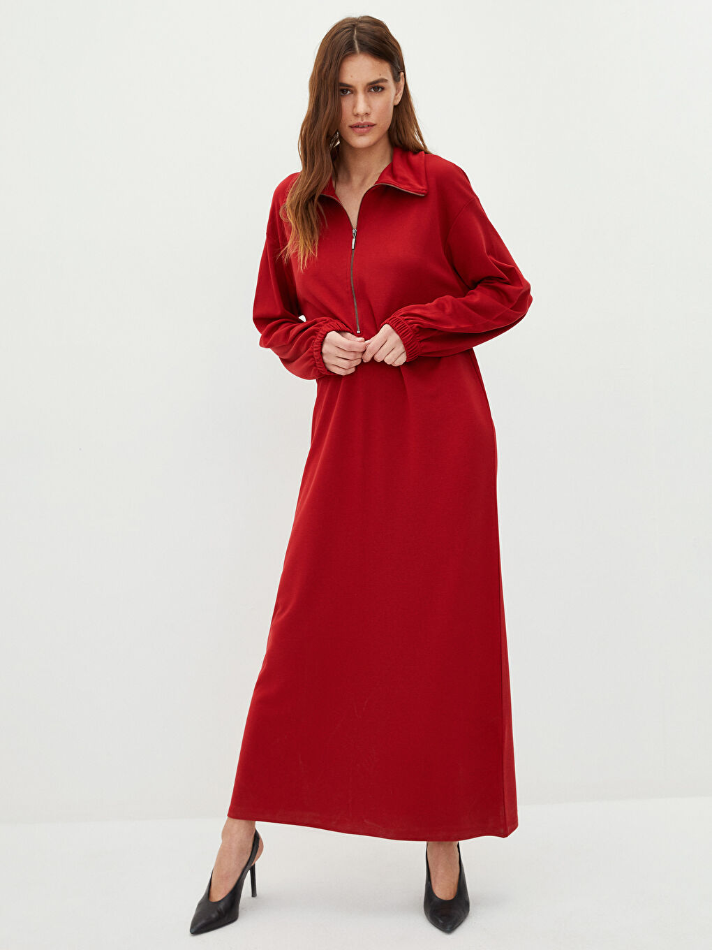 فستان بأكمام طويلة للنساء -S24155Z8-KJM
