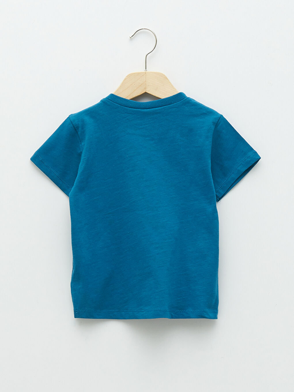 Petrol Bisiklet Yaka Kısa Kol Basic Erkek Bebek Tişört-2