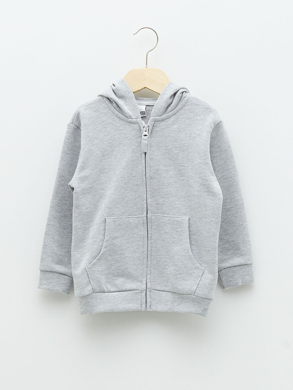 Hooded Long Sleeve Basic Baby Boy Zippered Sweatshirt