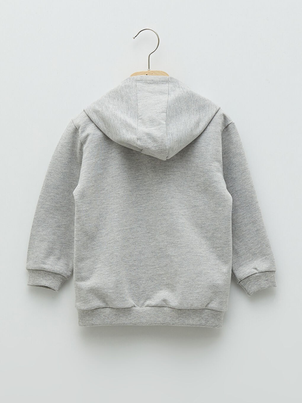 Gri Uzun Kollu Erkek Bebek Fermuarlı Sweatshirt ve Tişört 2'li Takım-6