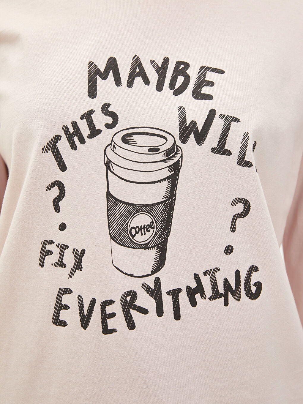 Rundhalsausschnitt Bedruckt Langarm Pyjama-Set für Damen-3