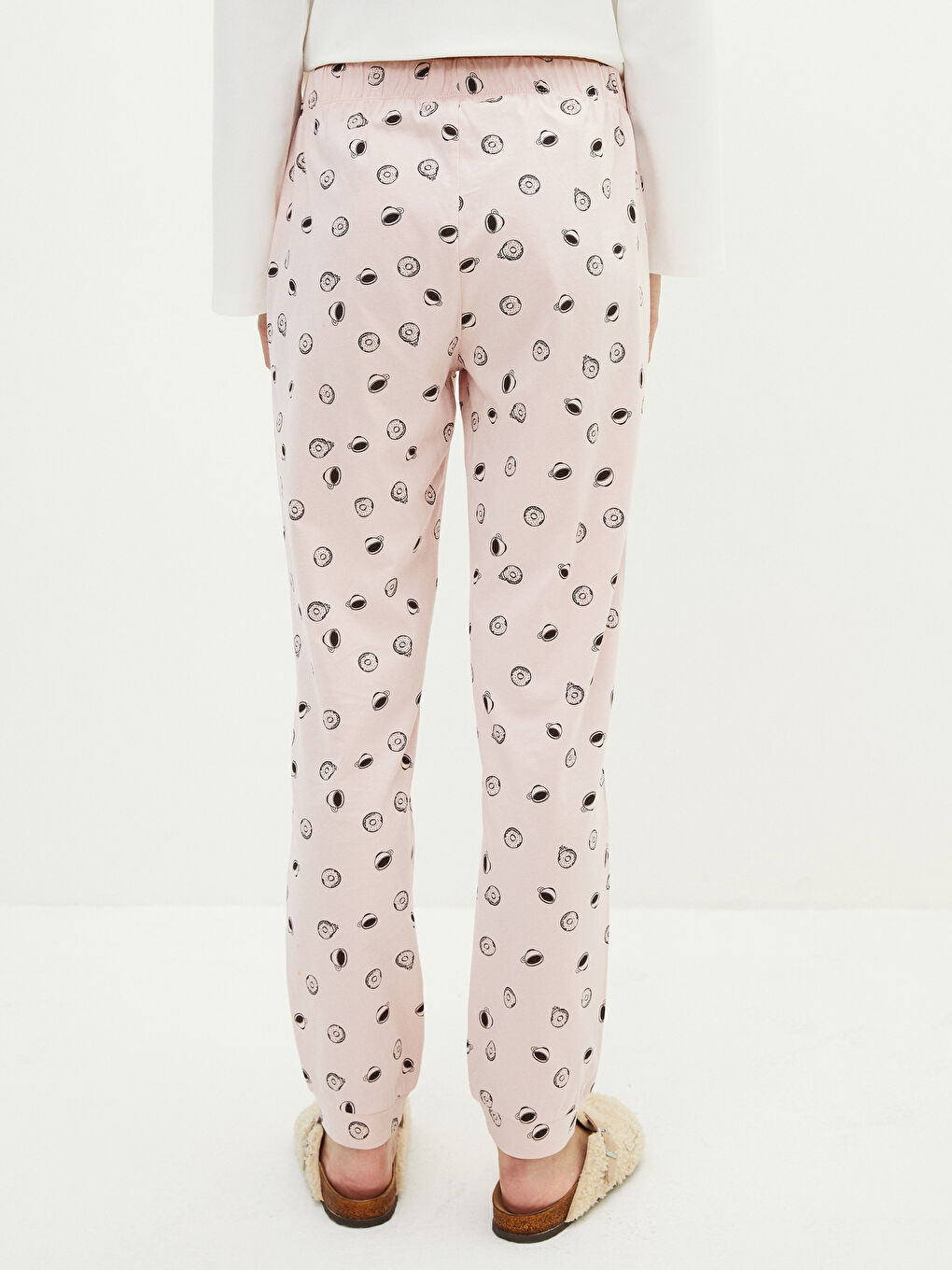 Women's Elastic Waist Printed Cotton Pajamas Bottom -S24181Z8-LSZ
