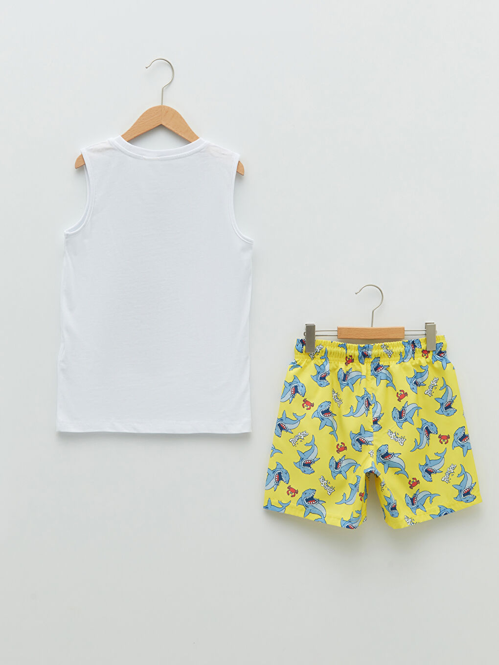 Crew Neck Boy Athlete and Marine Shorts -S24191Z4-LUA