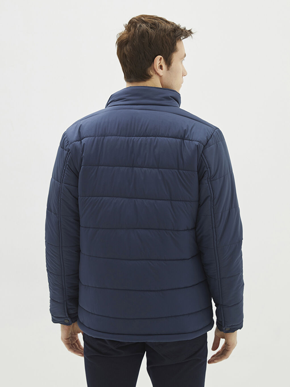 Standard Fit Funnel Neck Men's Puffer Coat-4