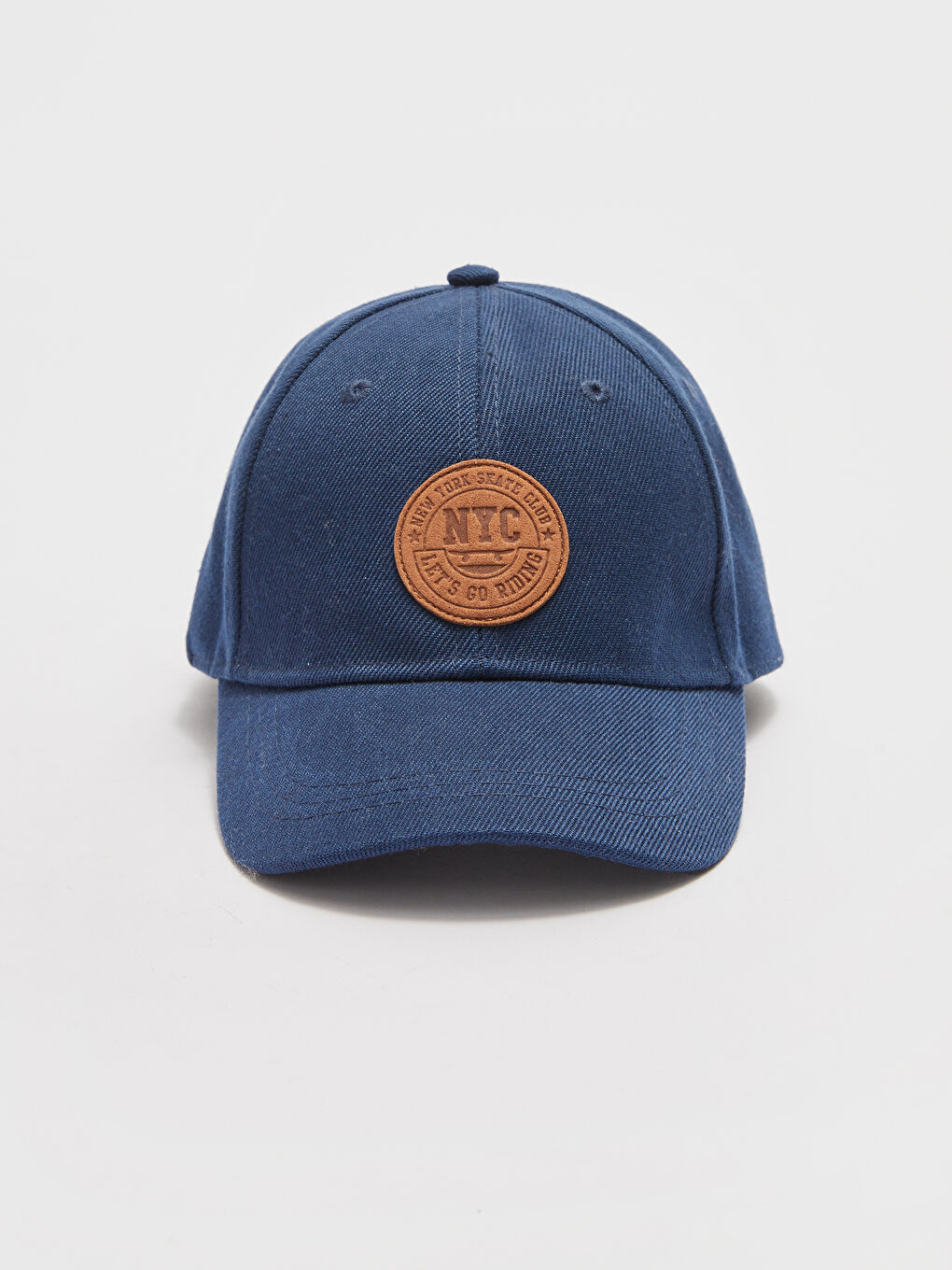 Lacivert Etiket Nakışlı Erkek Çocuk Kep Şapka