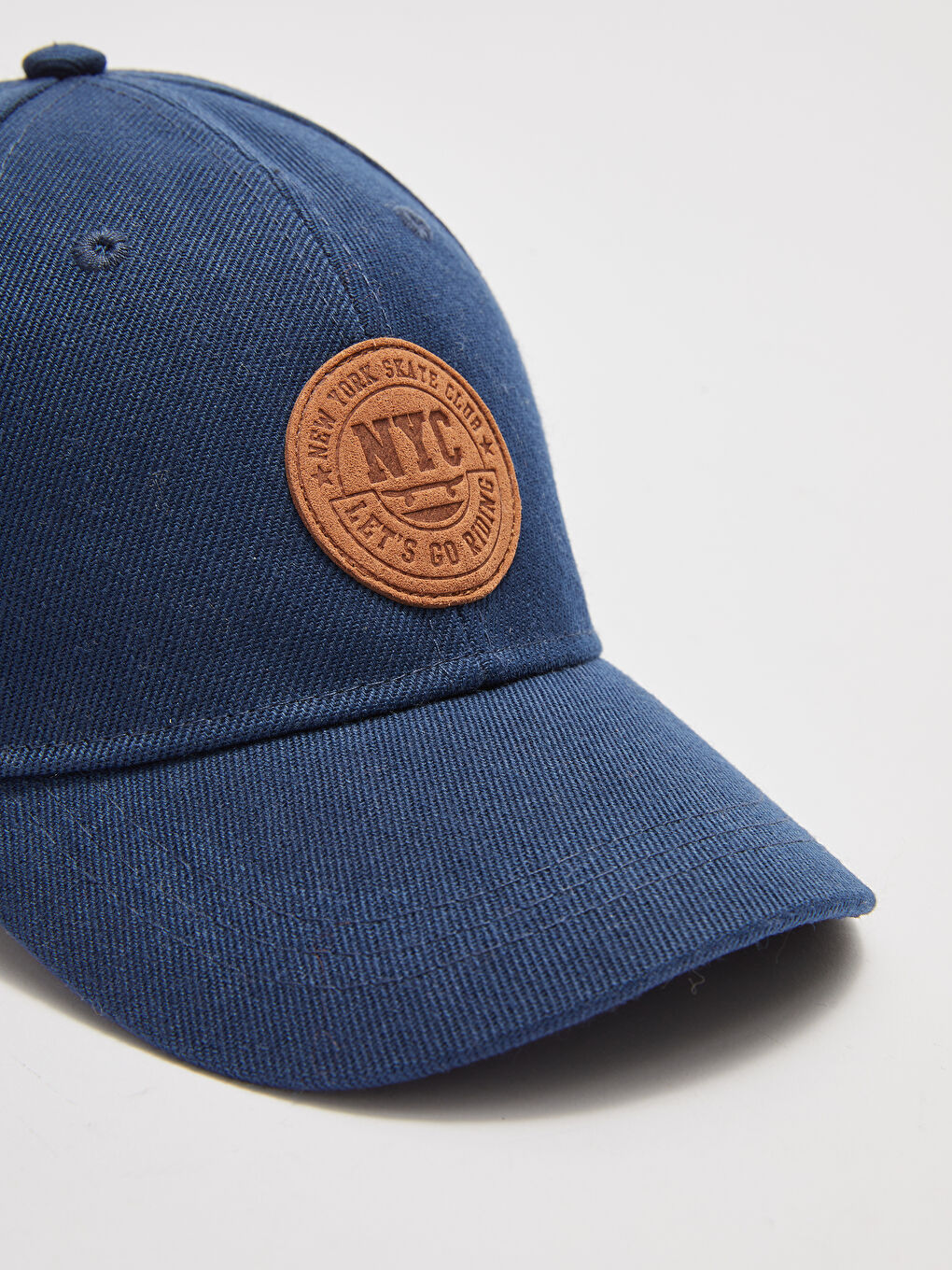 Lacivert Etiket Nakışlı Erkek Çocuk Kep Şapka-1