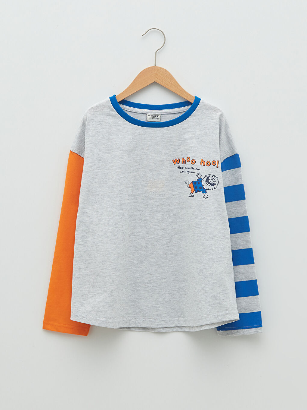 LCW Kids Свободна кройка кръгло деколте отпечатана тениска за момчета -S24231Z4-LAK