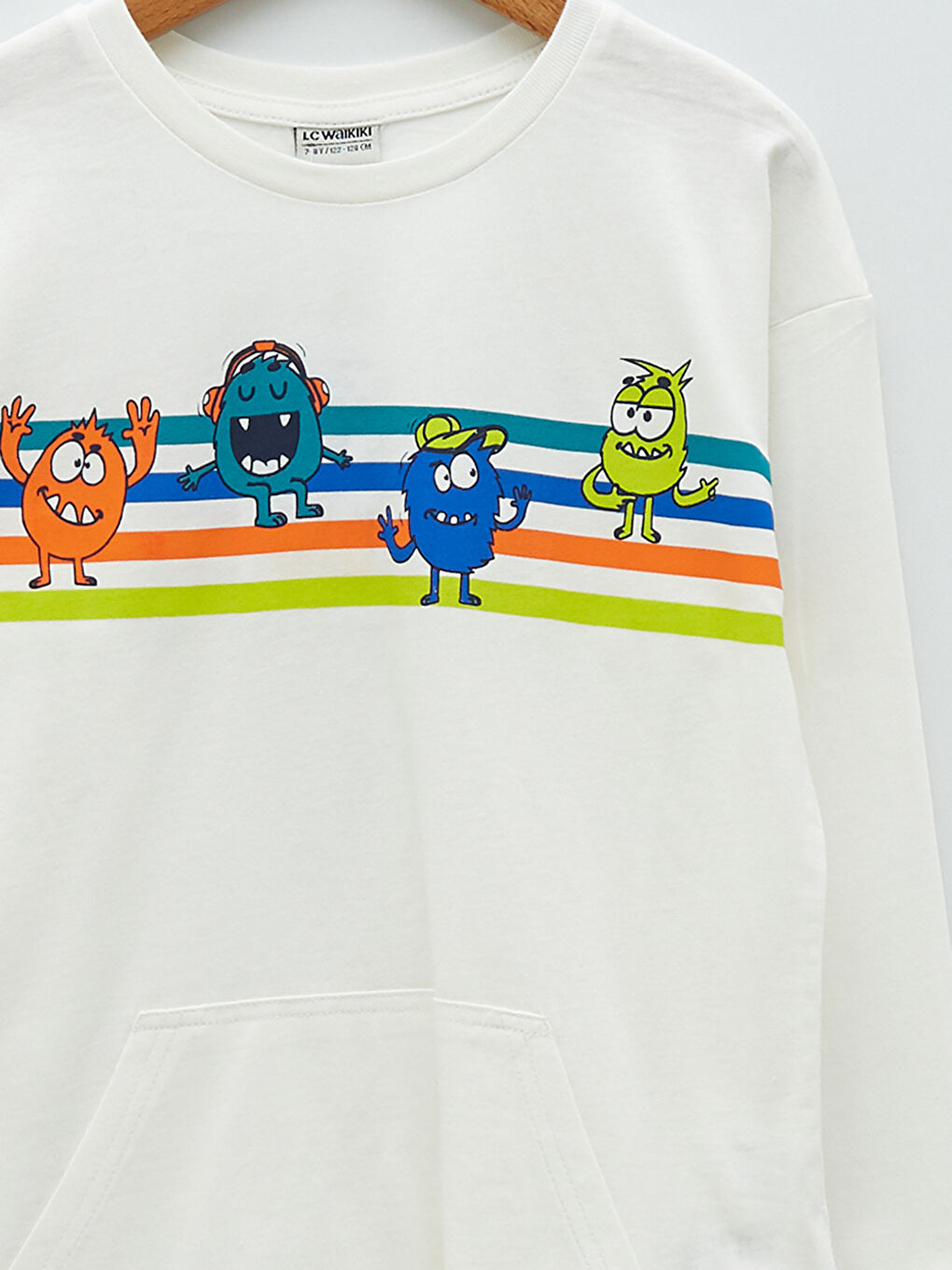Crew Neck Printed Long Sleeve Boys' Sweatshirt-2