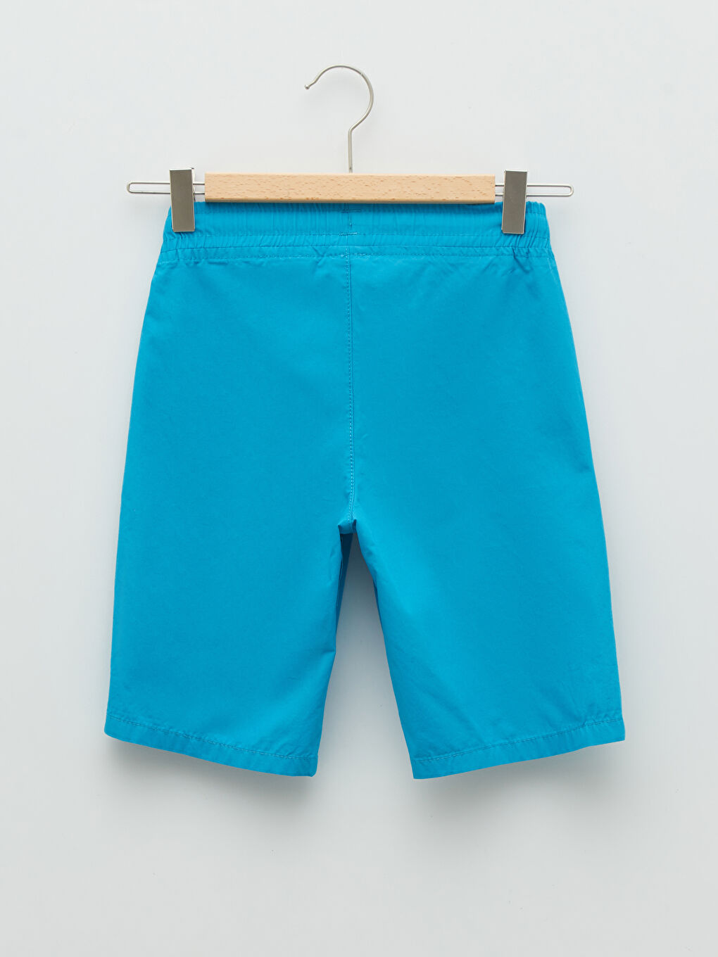 شورت أولادي بوبلين بخصر مطاطي أساسي-1