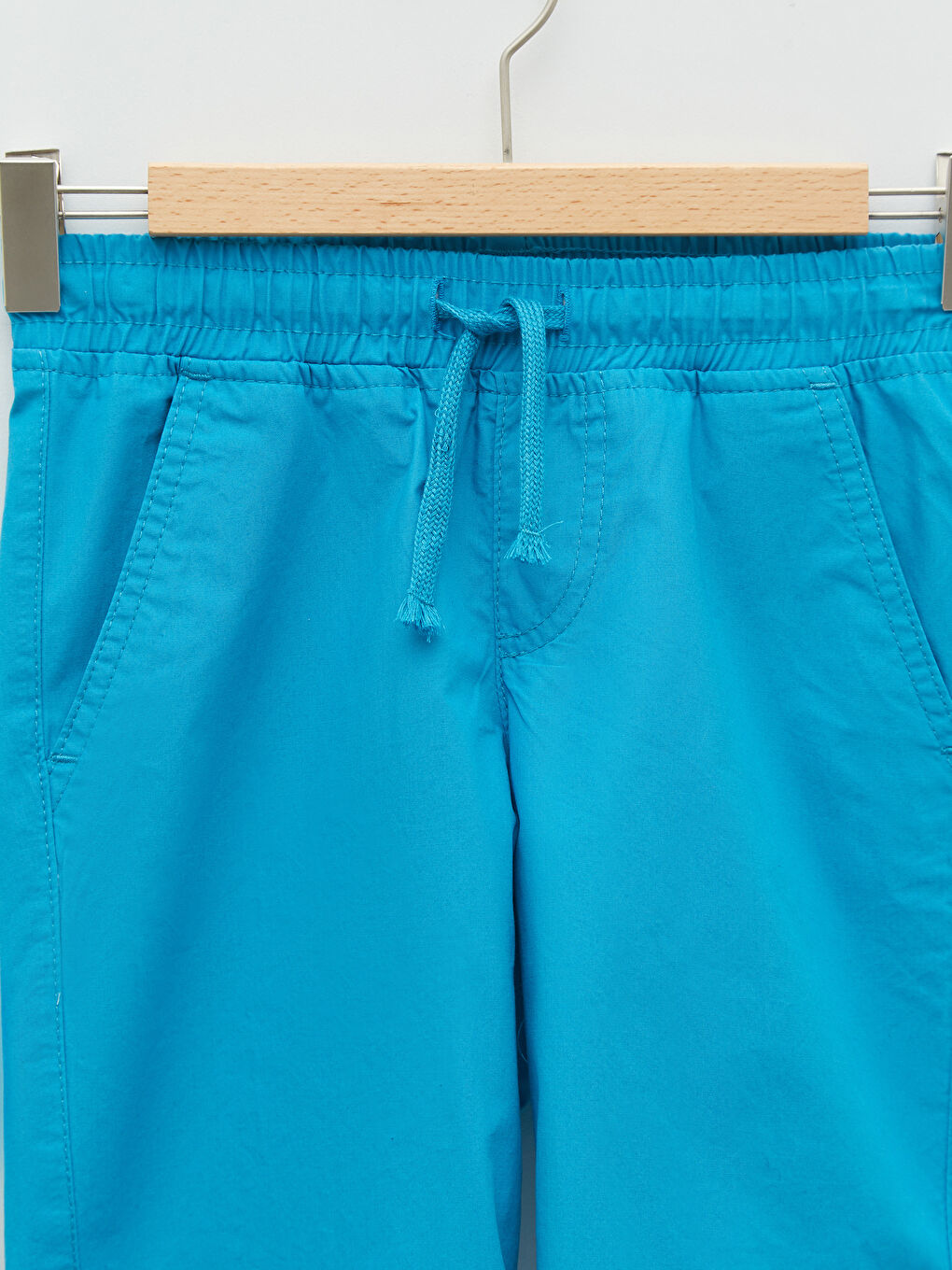 شورت أولادي بوبلين بخصر مطاطي أساسي-2