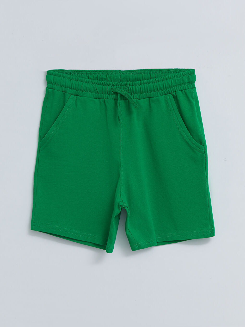 Yeşil Beli Lastikli Basic Erkek Çocuk Şort