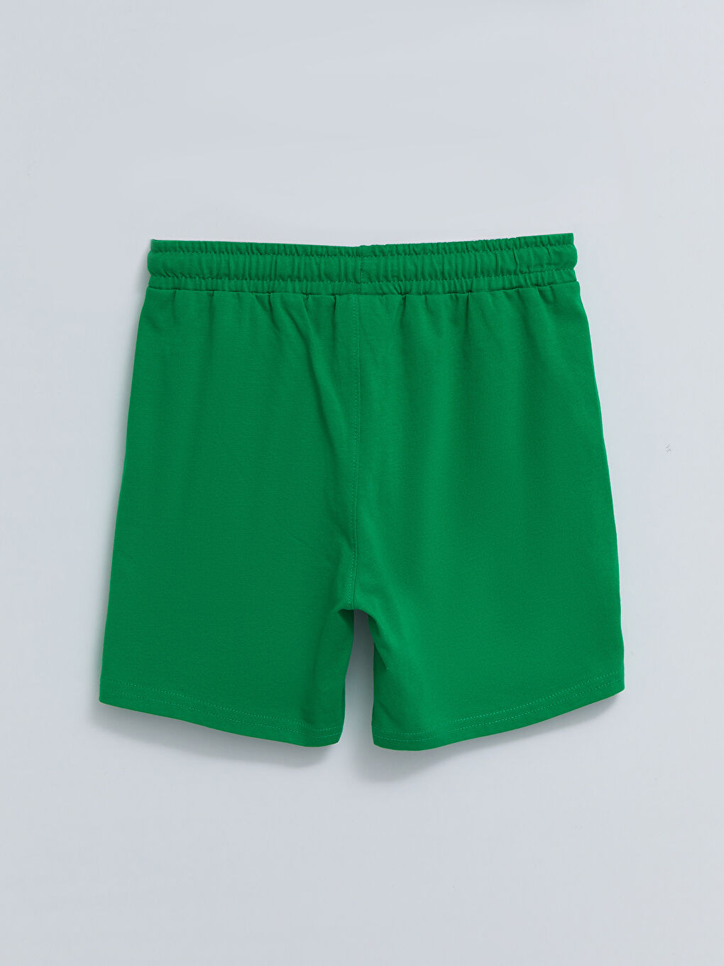 Yeşil Beli Lastikli Basic Erkek Çocuk Şort-1