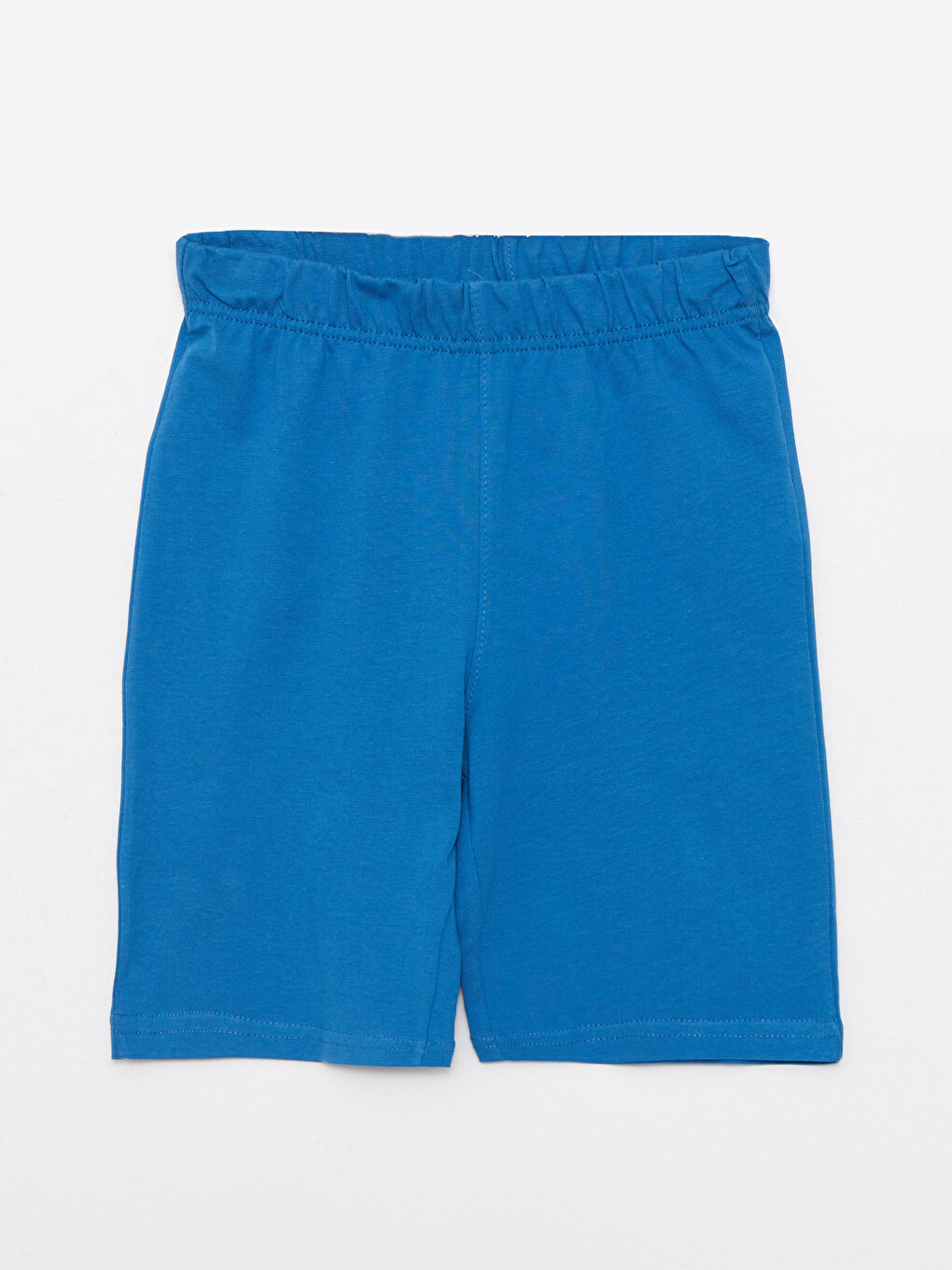 Mavi Beli Lastikli Basic Erkek Çocuk Şort 2'li-1
