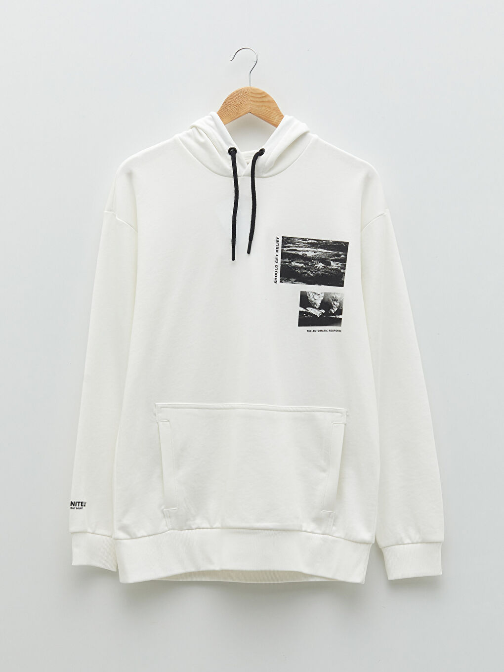 هودي كم طويل مطبوع أوفراسايز للرجال-5