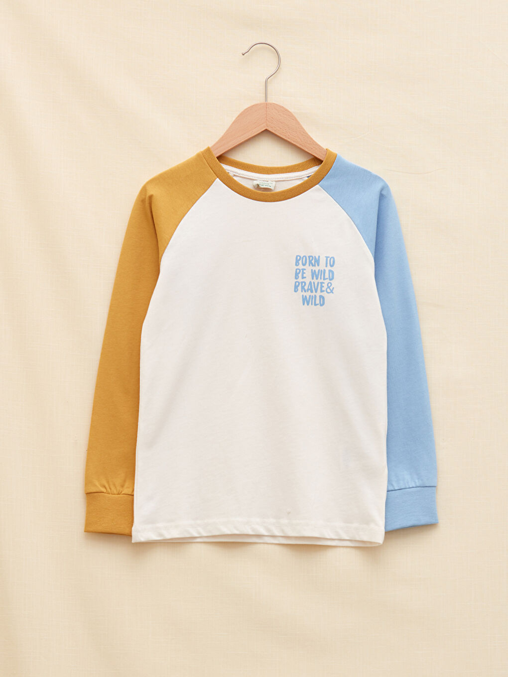 Crew Neck Printed Long Sleeve Boys' T-Shirt-2
