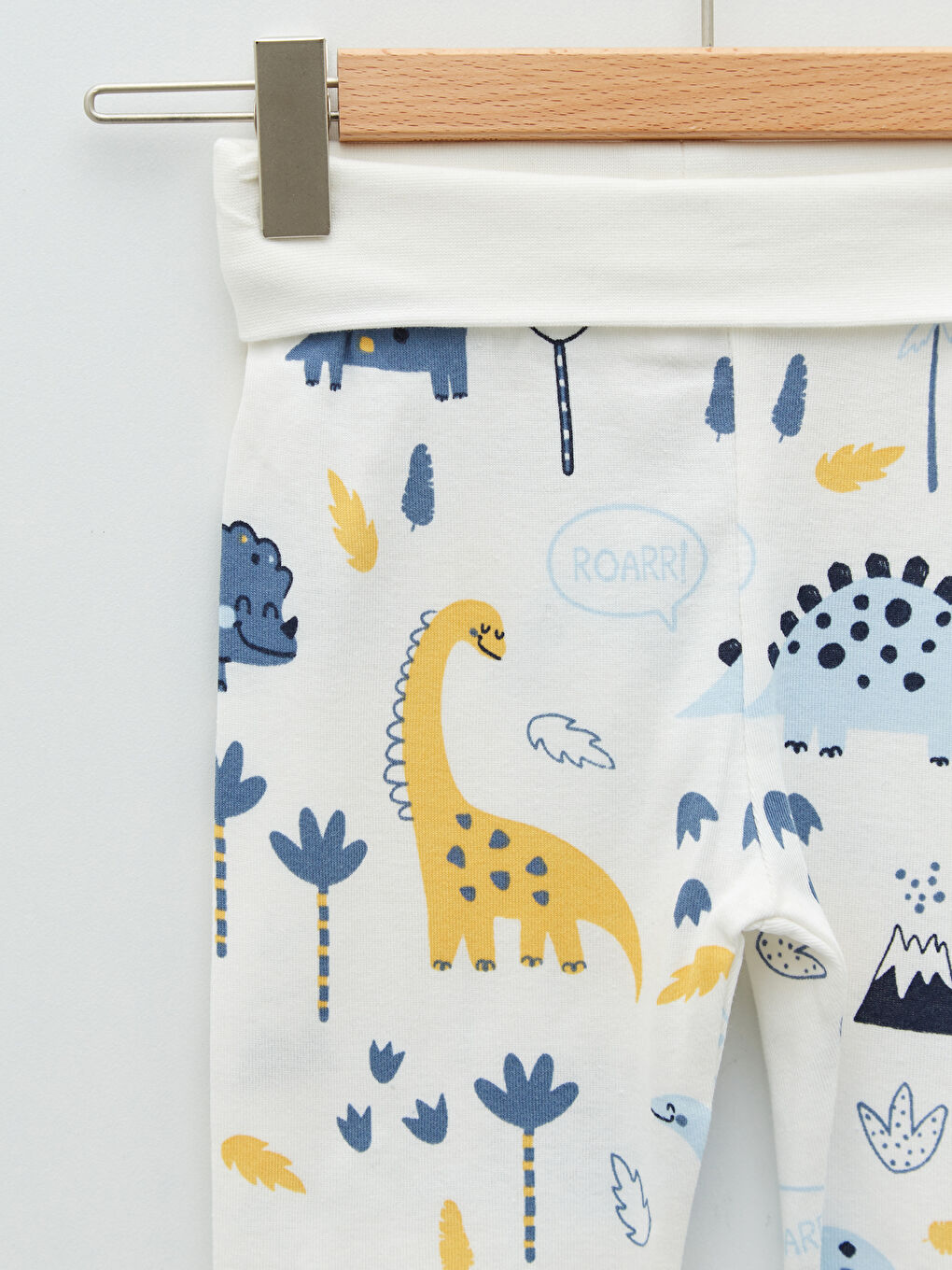 Ekru Beli Lastikli Erkek Bebek Patikli Pantolon 3'lü-2