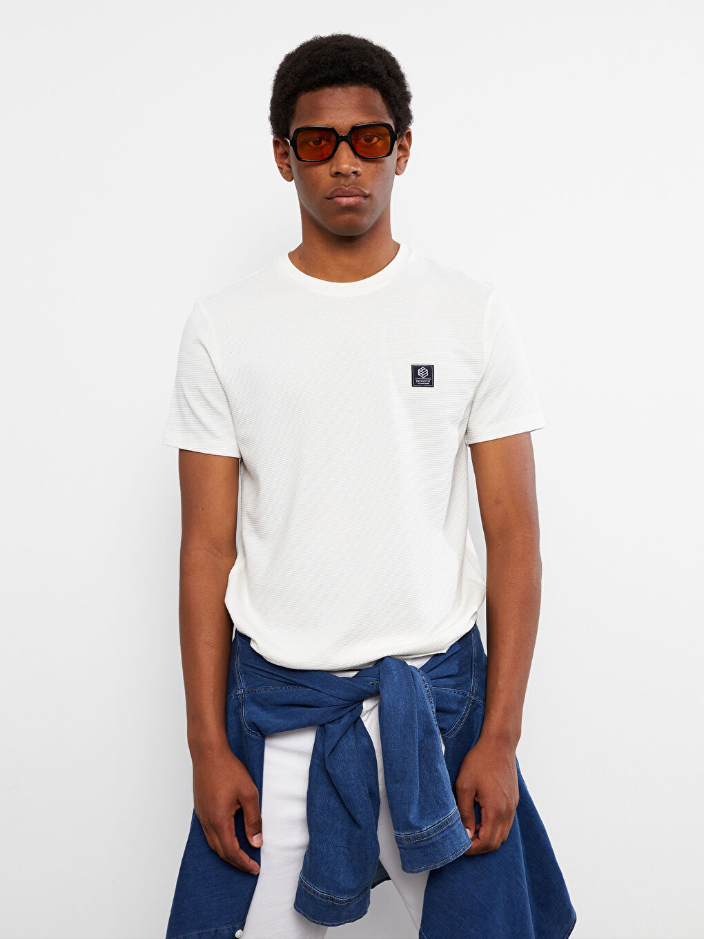 تيشيرت رجالي ياقة دائرية كم قصير مطبوع قطن ممشط-2