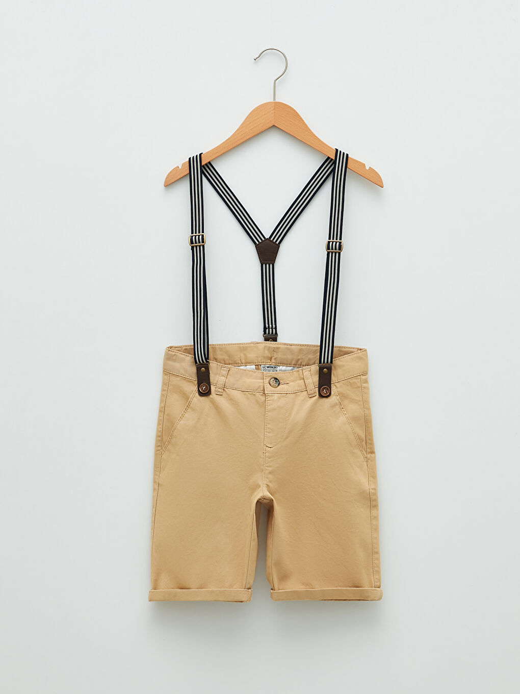 LCW Kids Basic Gabardine Boy Shorts and Straps -S24370Z4-FJM
