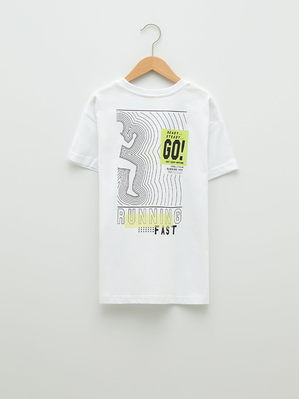 Crew Neck Printed Short Sleeve Cotton Boy T-shirt-2