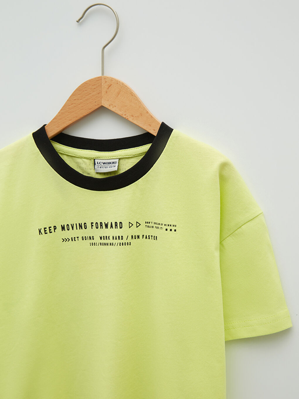 Crew Neck Printed Short Sleeve Cotton Boy T-shirt-1