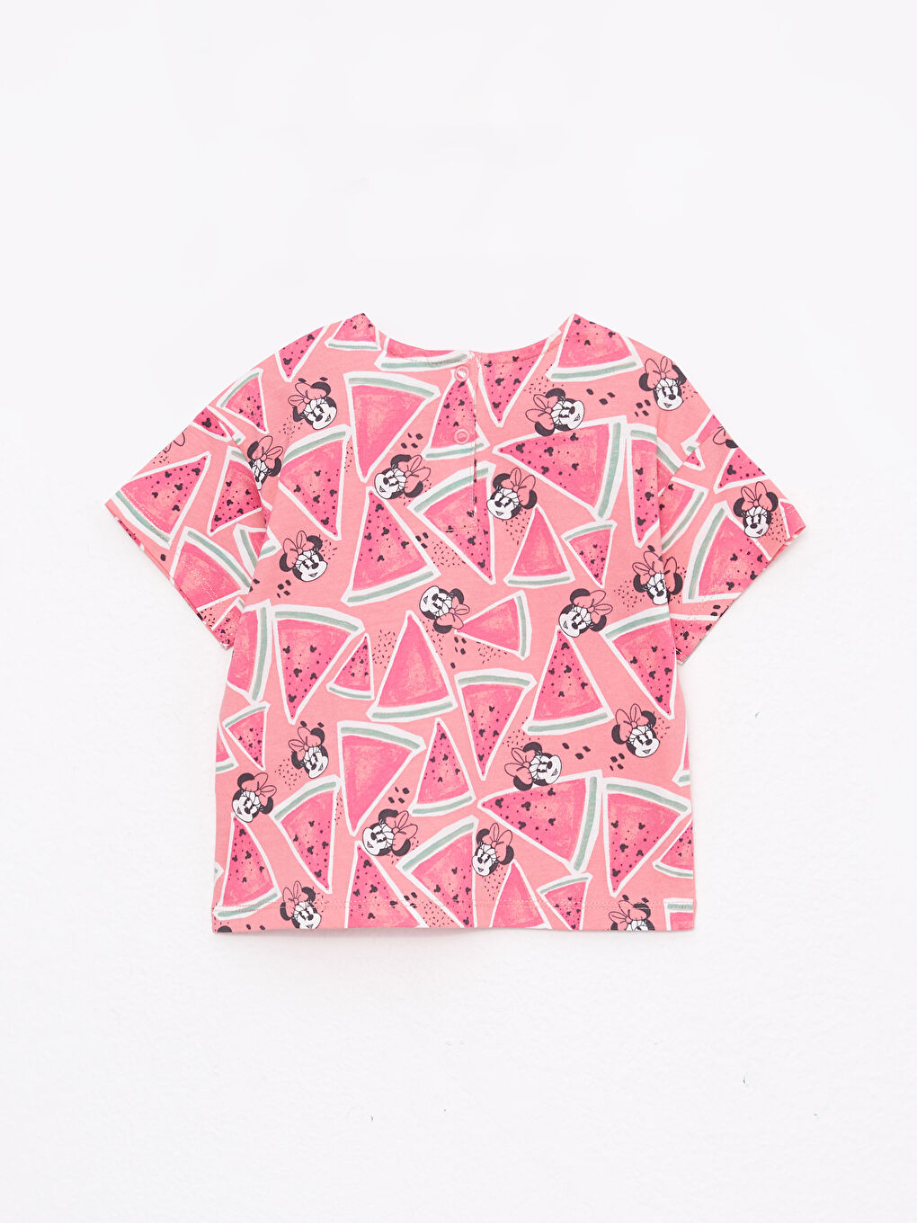 Crew Neck Short Sleeve Minnie Mouse Printed Baby Girls' T-Shirt and Tights 2 Pack Set-3