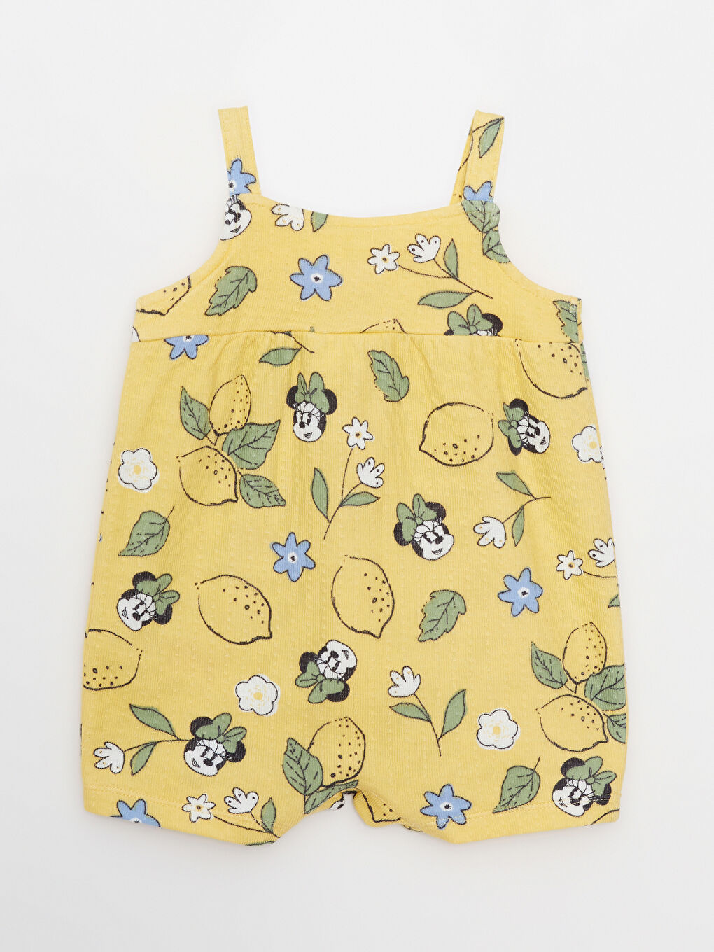 LCW baby Square Neck Strap Printed Cotton Baby Girl Jumpsuit -S24411Z1-LUG