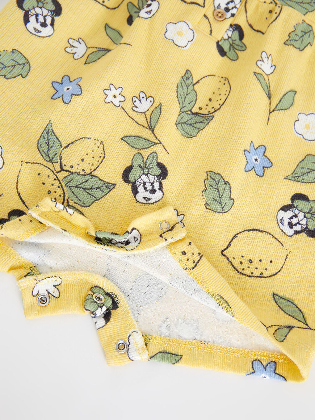 LCW baby Square Neck Strap Printed Cotton Baby Girl Jumpsuit -S24411Z1-LUG