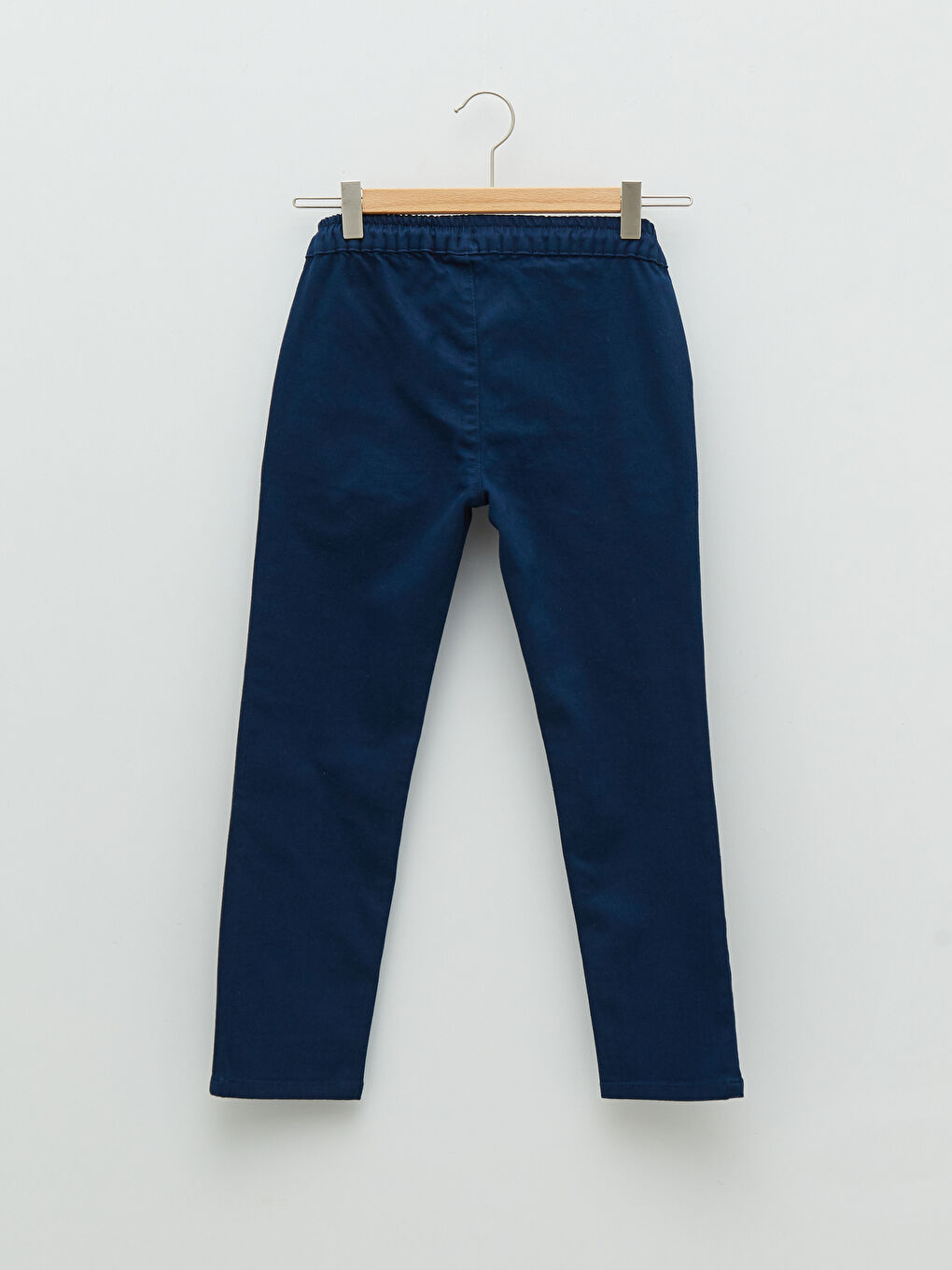 Lacivert Beli Lastikli Basic Gabardin Erkek Çocuk Pantolon-1