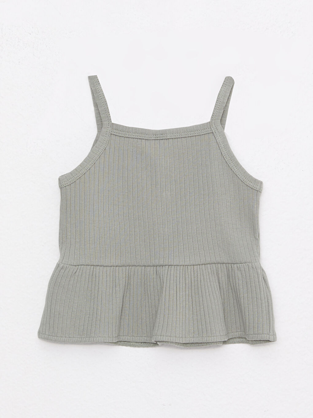 تيشورت و شورت ديال بنت صغيرة بحمالات بياقة مربعة بسيط جيرسي طقم جوج ديال الباكات-3