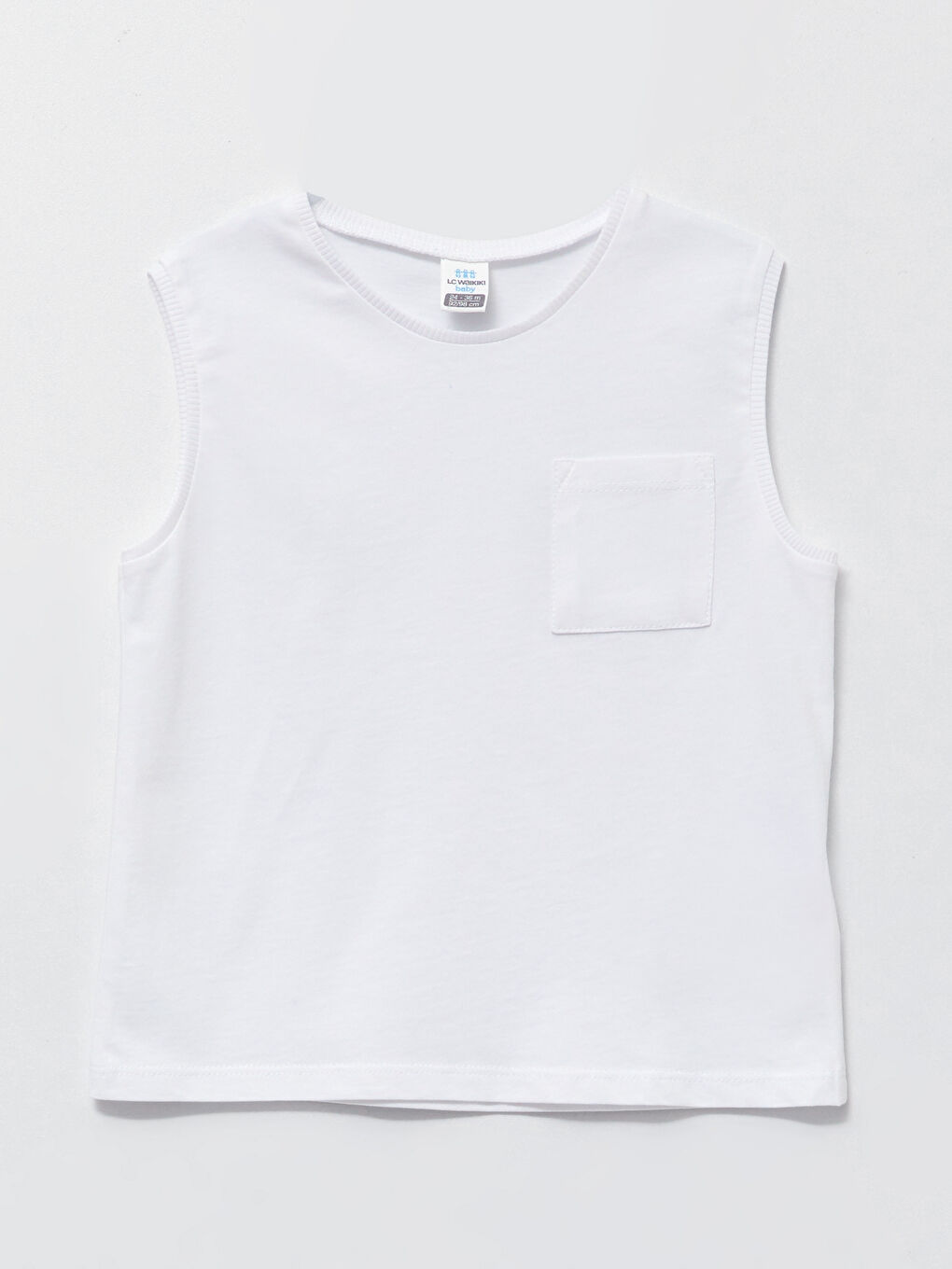 Crew Neck Basic Cotton Baby Boy Singlet
