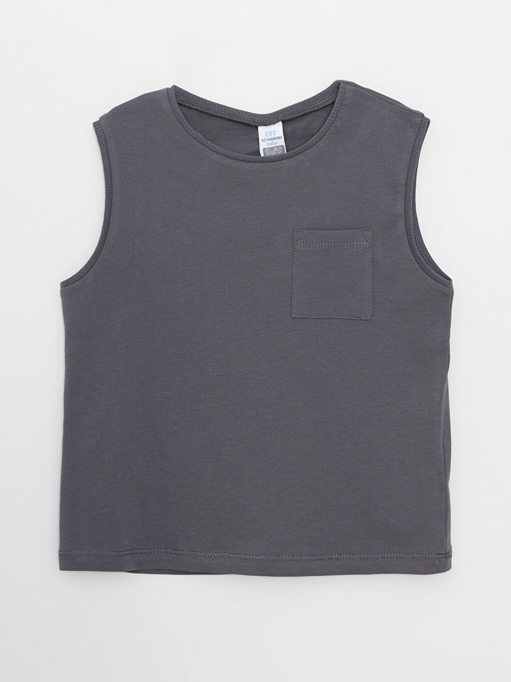 فيست قطن أساسي بياقة دائرية - أولاد رضع